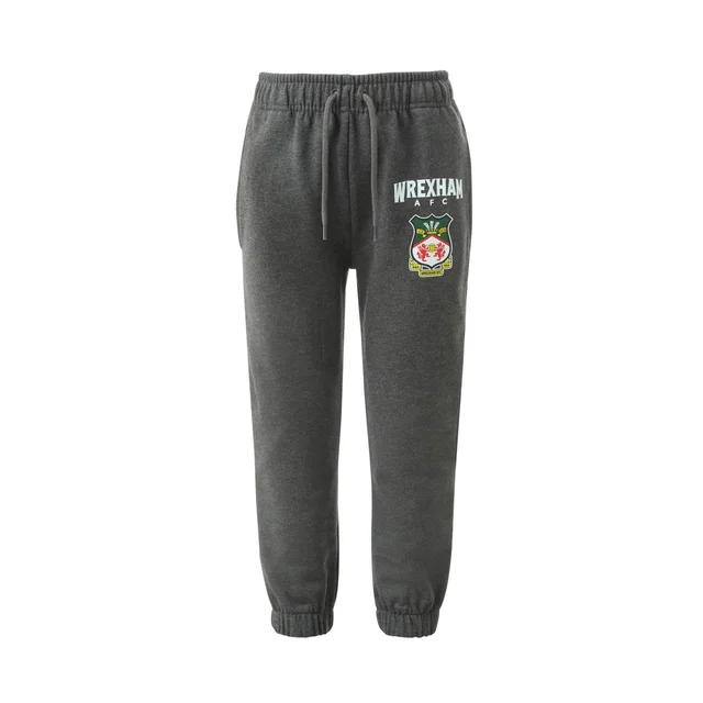 Kids Wrexham Charcoal Tracksuit Bottoms
